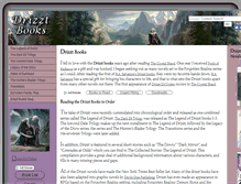 Tablet Screenshot of drizztbooks.com